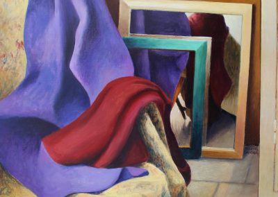 Fauteuil et deux miroirs